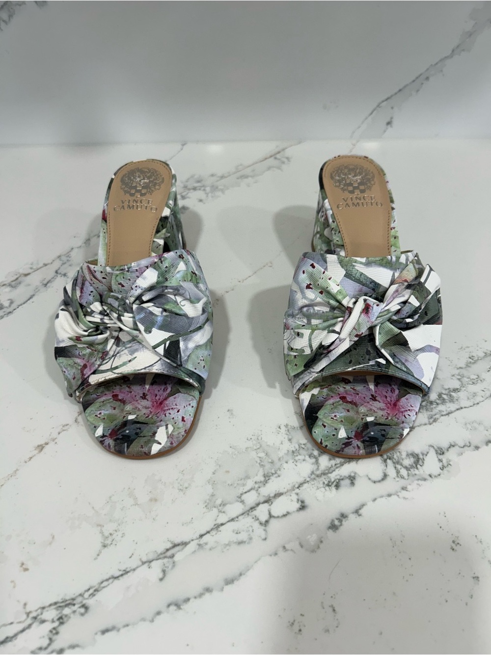 Vince Camuto Sharrey Printed Block Sandals
